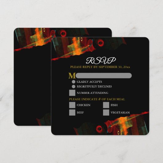 Elegant Classic Modern Trendy Pattern #903 Wedding (Vorne/Hinten)