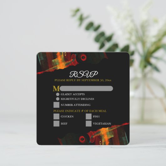 Elegant Classic Modern Trendy Pattern #903 Wedding (Stehend Vorderseite)