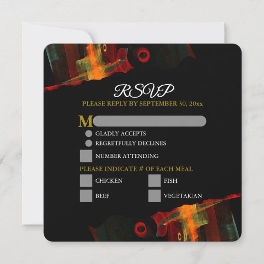 Elegant Classic Modern Trendy Pattern #903 Wedding (Vorderseite)