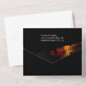 Elegant Classic Modern Trendy Pattern #903 Wedding All In One Einladung (Rückseite)