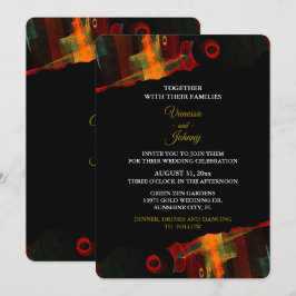 Elegant Classic Modern Trendy Pattern #903 Wedding Einladung