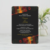 Elegant Classic Modern Trendy Pattern #903 Wedding Einladung (Stehend Vorderseite)