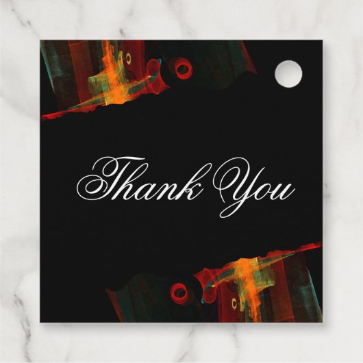 Elegant Classic Modern Trendy Pattern #903 Wedding Geschenkanhänger (Rückseite)