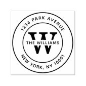 Elegant Classic Monogram Return Address Permastempel (Design)