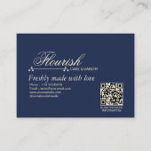 Elegant Classic Navy Blue Bakery Discount Card Rabattkarte (Vorderseite)