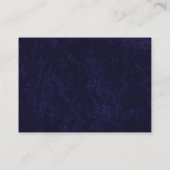 Elegant Classic Navy Blue Wedding Platzkarte (Rückseite)
