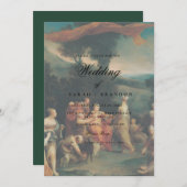 Elegant Classic Old painting Wedding Einladung (Vorne/Hinten)