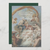 Elegant Classic Old painting Wedding Einladung (Vorne/Hinten)