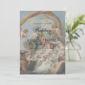 Elegant Classic Old painting Wedding Einladung (Stehend Vorderseite)
