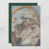 Elegant Classic Old painting Wedding Einladung (Vorne/Hinten)