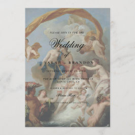 Elegant Classic Old painting Wedding Einladung