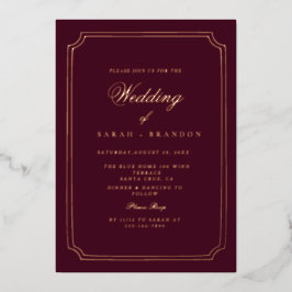 Elegant Classic Old painting Wedding Folieneinladung