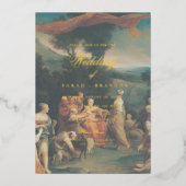 Elegant Classic Old painting Wedding Folieneinladung (Vorderseite)