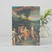 Elegant Classic Old painting Wedding Folieneinladung (Stehend vorne)