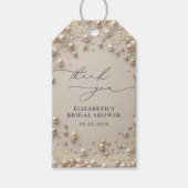 Elegant Classic Pearls Bridal Shower Favors Geschenkanhänger (Vorderseite)