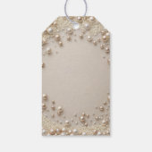 Elegant Classic Pearls Bridal Shower Favors Geschenkanhänger (Rückseite)