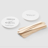 Elegant Classic Script Calligraphy Wedding Fächer (Non-assembled)