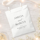 Elegant Classic Script Calligraphy Wedding Geschenktütchen (Ausgeschnitten)