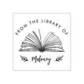 Elegant Classic Script From the Library Of Custom  Gummistempel (Prägung)