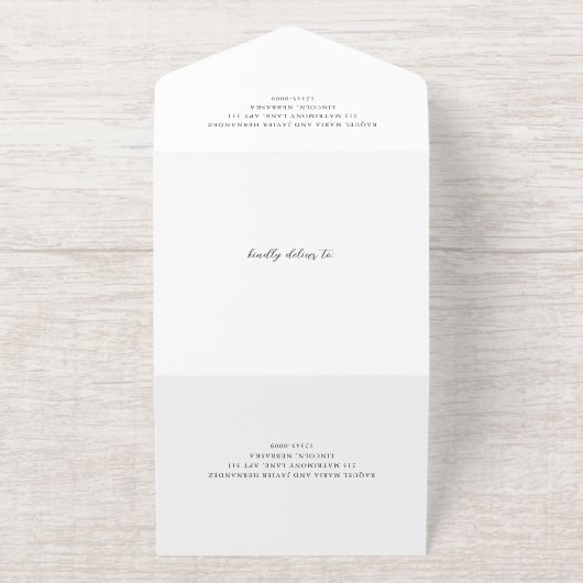 Elegant Classic Wedding All-in-One-Einladung (Außenseite)