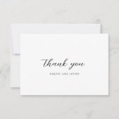 Elegant Classic Wedding Dankeskarte (Vorderseite)