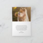 Elegant Classic Wedding Dankeskarte (Innenseite)