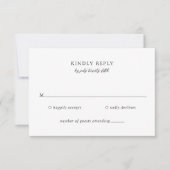 Elegant Classic Wedding RSVP Karte (Vorderseite)