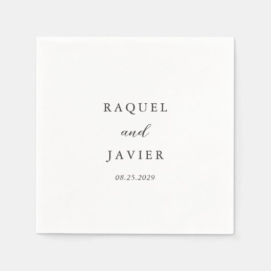 Elegant Classic Wedding Serviette (Vorderseite)