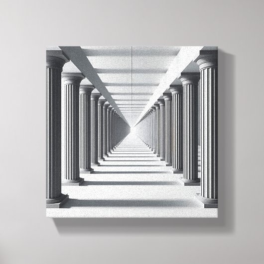 Elegant Classical Colonnade Art - Infinite Archite Leinwanddruck (Vorderseite)