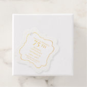 Elegant Classy 75. Wedding Anniversary Foil Gefall Geschenkanhänger (Mit Box)