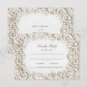 Elegant Classy Baroque Frame RSVP Begleitkarte (Vorne/Hinten)