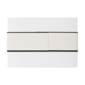 Elegant Classy Black and Ivory Wedding Einladungsbanderole (Rückseitenbeispiel)