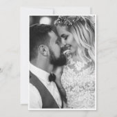 Elegant Classy Black and White Photo Wedding Save The Date (Rückseite)