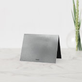 Elegant Classy Black | Silver Bereavement Dankeskarte (Rückseite)