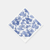 Elegant Classy Blue Toile Serviette (Ecke)