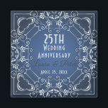 Elegant Classy Blue und Silver Wedding Jubiläum Magnet<br><div class="desc">Elegantes,  personalisiert silbernes Hochzeitjubiläum-Magnet-Design mit einem eleganten silbernen Rahmen auf einem gradientenblauen Hintergrund. Der Text ist vollständig anpassbar.</div>