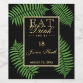 Elegant Classy Bracken Birthday Weinetikett (Einzelnes Label)