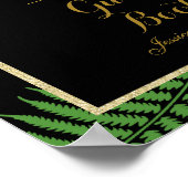 Elegant Classy Bracken Wedding Poster (Ecke)