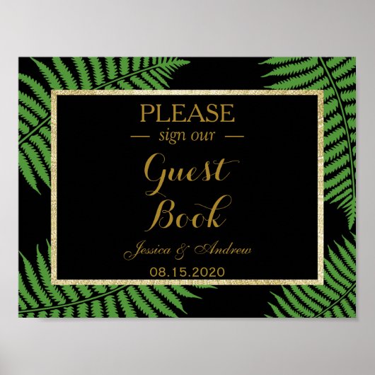 Elegant Classy Bracken Wedding Poster (Vorne)