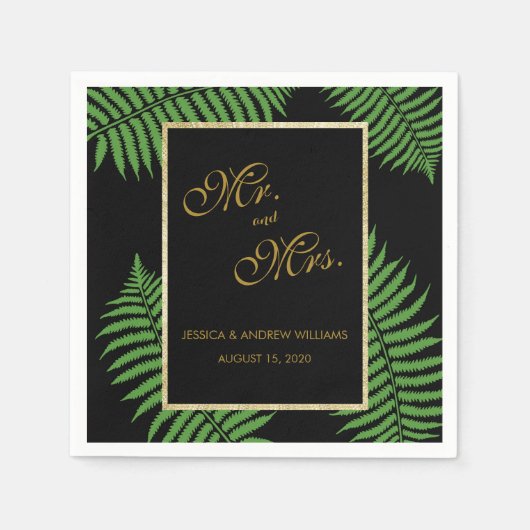 Elegant Classy Bracken Wedding Serviette (Vorderseite)
