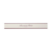 Elegant Classy Burgundy Wedding Einladungsbanderole (Flach)