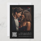 Elegant Classy Calligraphy Wedding Black Save The Date (Rückseite)