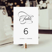 Elegant Classy Calligraphy Wedding Tischnummer