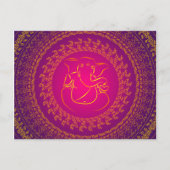 Elegant Classy Ganesh/ Indian God PostCard Postkarte (Vorderseite)