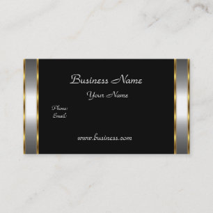 Elegant Classy Gold Black Visitenkarte