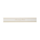 Elegant Classy Ivory and Gold Wedding Einladungsbanderole (Flach)