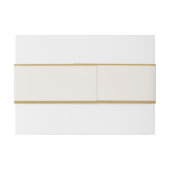 Elegant Classy Ivory and Gold Wedding Einladungsbanderole (Rückseitenbeispiel)