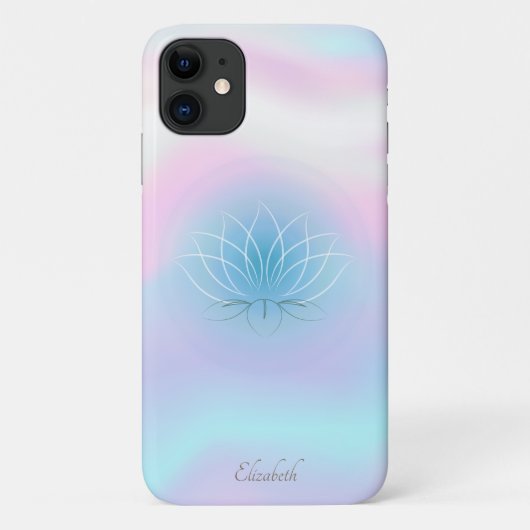 Elegant Classy Lotus Holographic Case-Mate iPhone Hülle (Rückseite)