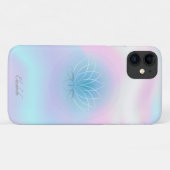 Elegant Classy Lotus Holographic Case-Mate iPhone Hülle (Rückseite (Horizontal))