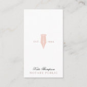 Elegant Classy Notary Signing Agent QR Code Pink Visitenkarte (Vorderseite)